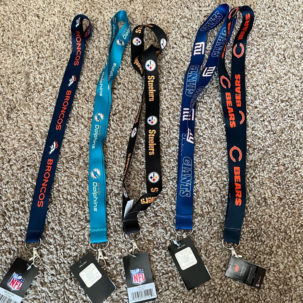 NFL Lot of 5 Lanyards NWT (See Description)